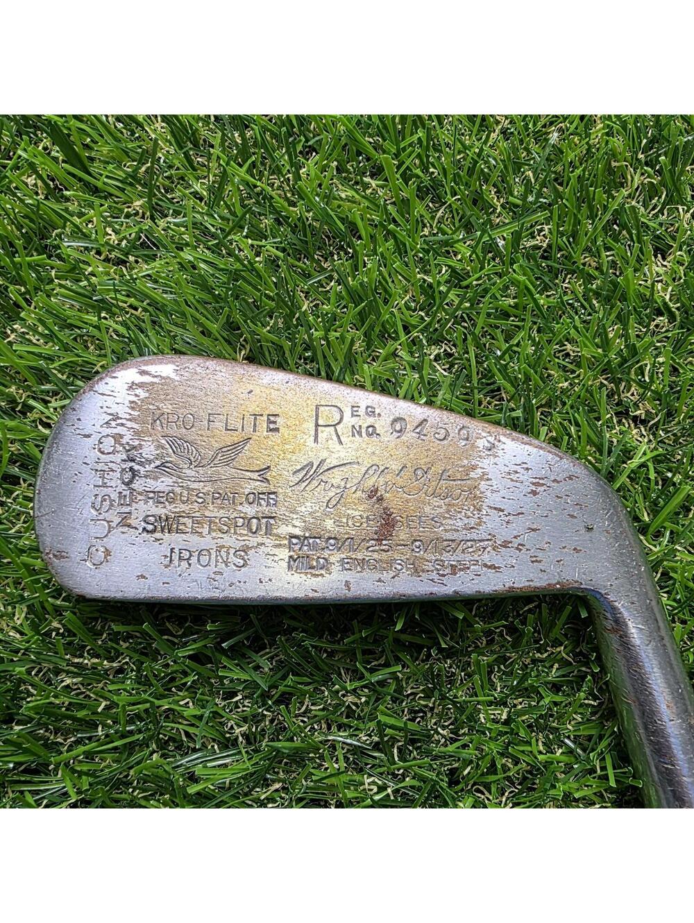 A.G.Spalding & Bros "KRO-FLITE SWEET-SPOT" Antique Iron Hickory Shaft RH 1920s